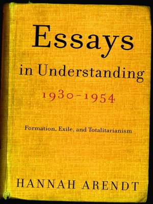 cover image of Essays in Understanding, 1930-1954